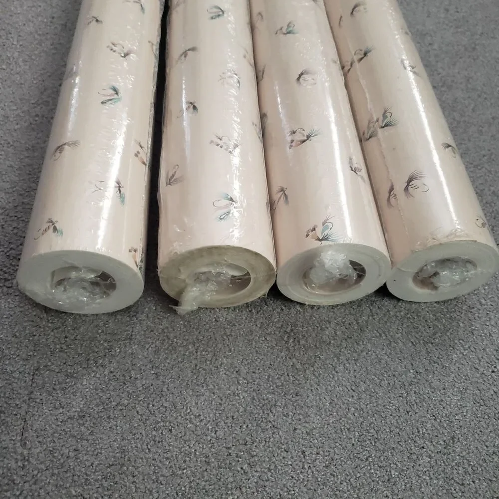 Coloroll Fishing Lures Pre Pasted Vinyl Wallpaper Wallcovering 4 Double Rolls